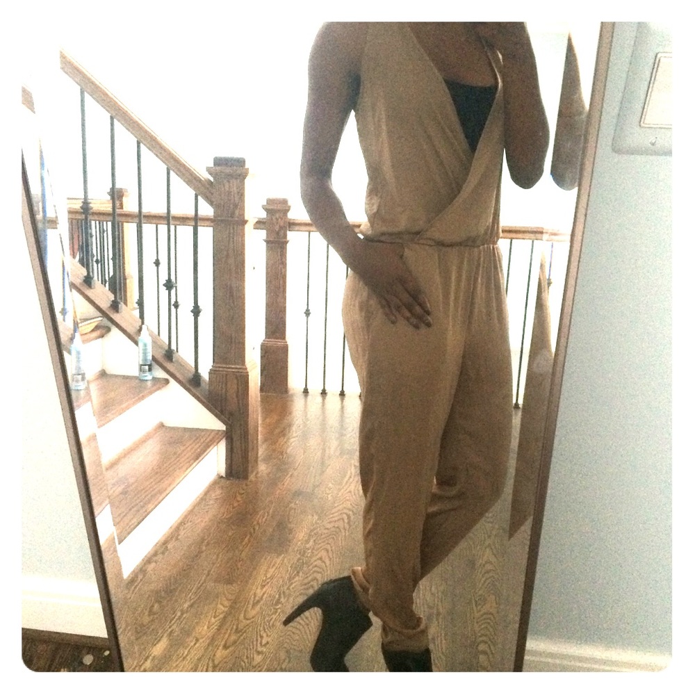 ZARA Trafaluc Bronze Jumpsuit